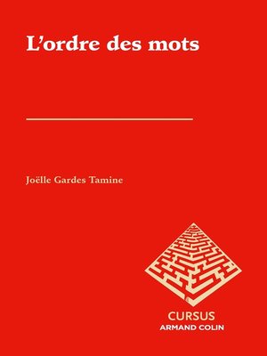 cover image of L'ordre des mots